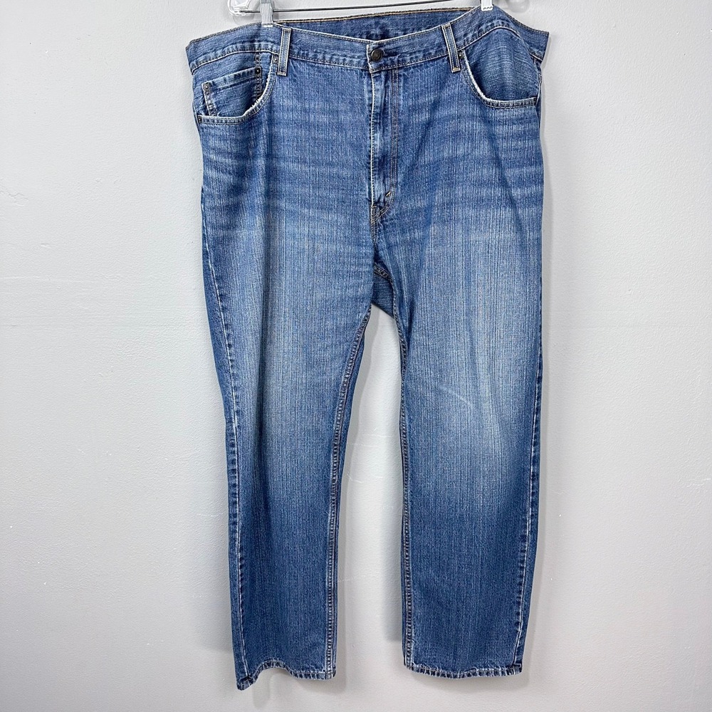Levi's 559 Relaxed Straight Jeans Mens 44x32 Blue‎ Medium Wash Denim Cotton